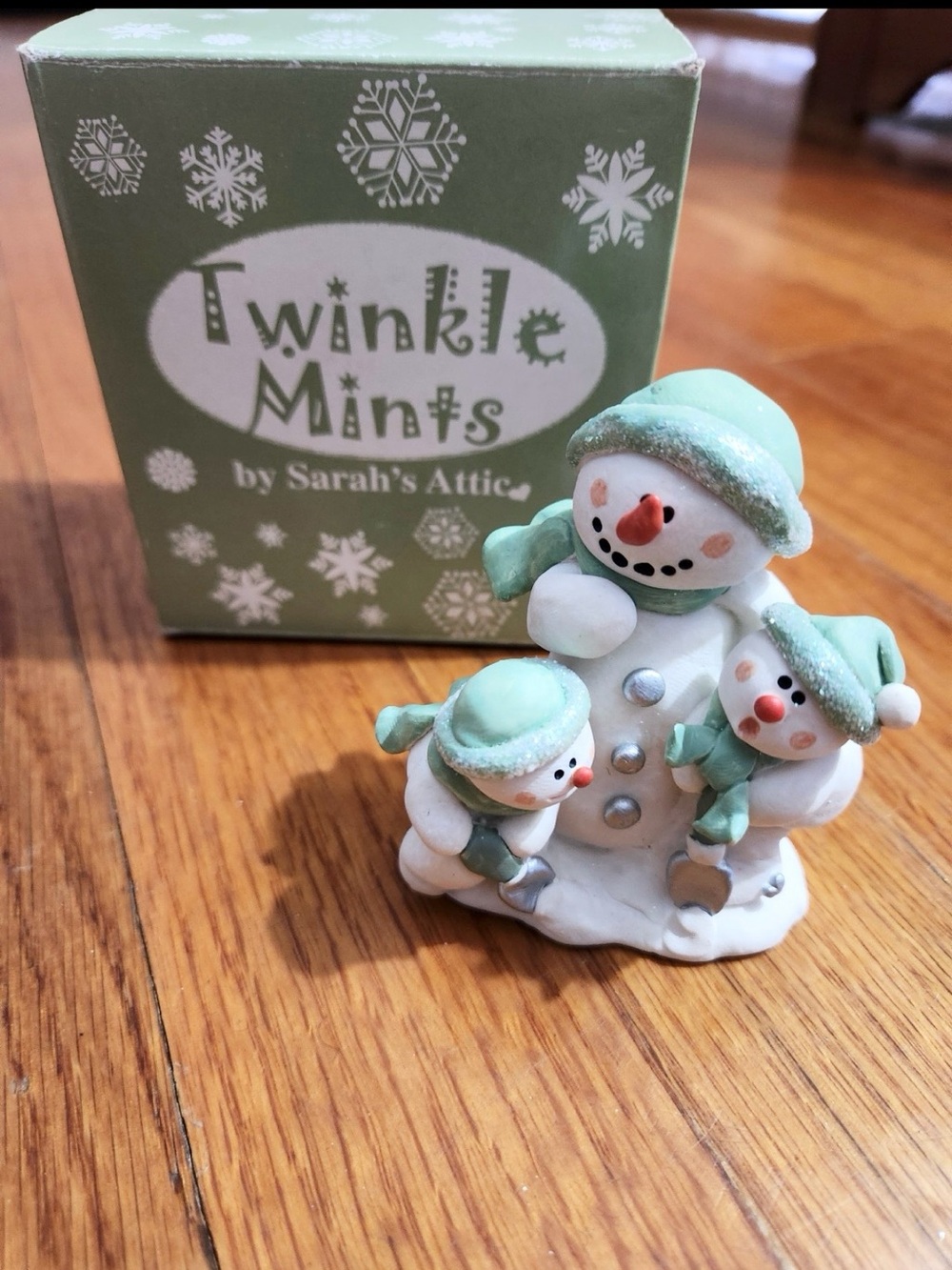 Vtg Sarah's Attic Twinkle Mints”Flurry Friends” Christmas Figurine